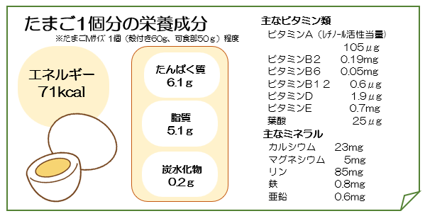 たまごの栄養成分